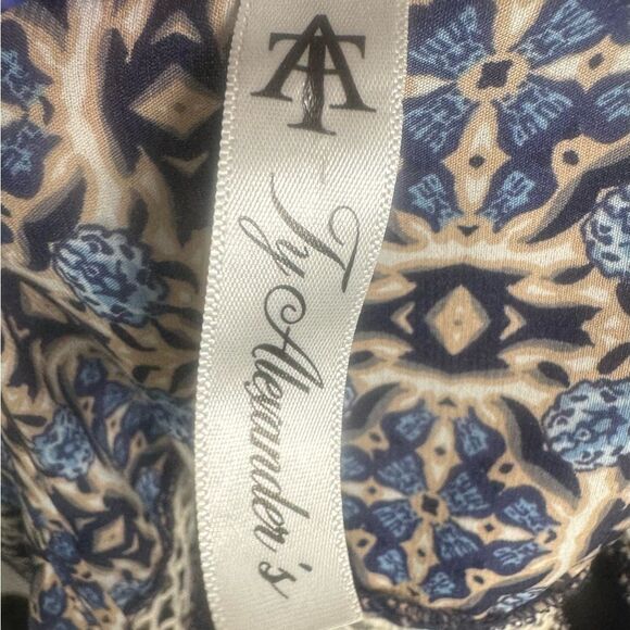 Boutique blue and tan boho peasant dress size medium - Picture 4 of 5